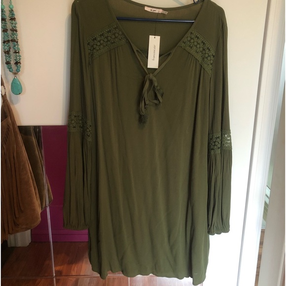 Olive Green midi dress - Picture 5 of 10